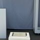 Trio of small rectangular serving dishes white and black Indonesian ceramic 21x16
