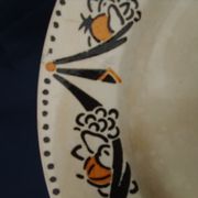 6 assiettes en faïence HBCM Creil et Montereau diam 23 cm