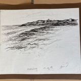 Drawing - view of kersiny - brittany