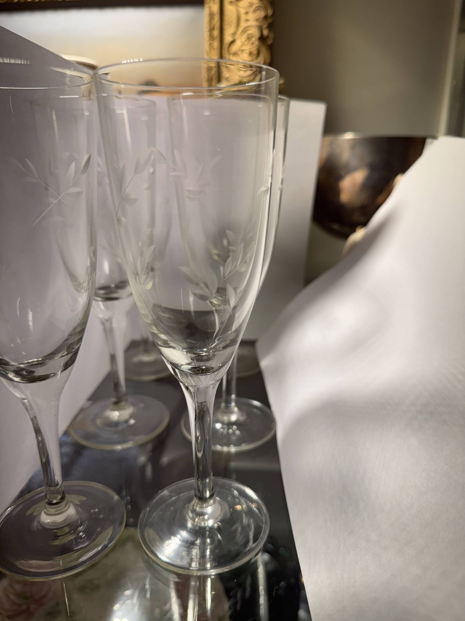 12 crystal cups