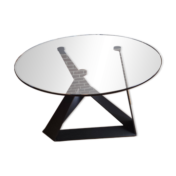 Glass coffee table