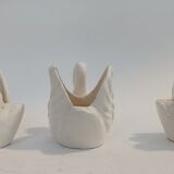 White porcelain swan table planters 1950/1960.