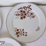 4 flat plates from Sarreguemines, Danish model 210401