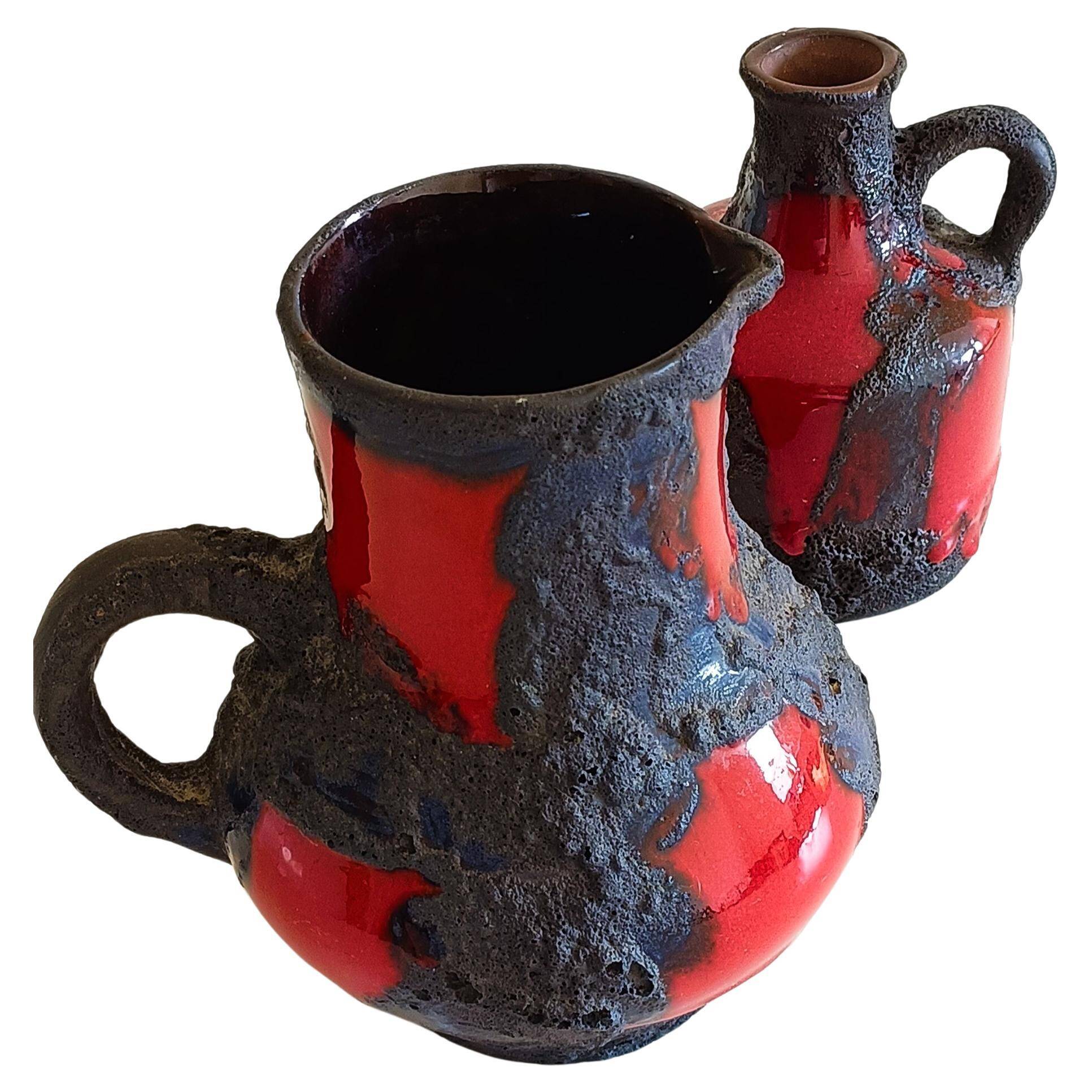 Jugs en céramique moderne du milieu du siècle par Marei Keramiks, années 1960, Allemagne