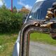 Antique mirror with pediment 152/86 cm