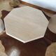 Coffee table in travertine marble Rochebobois vintage 80s