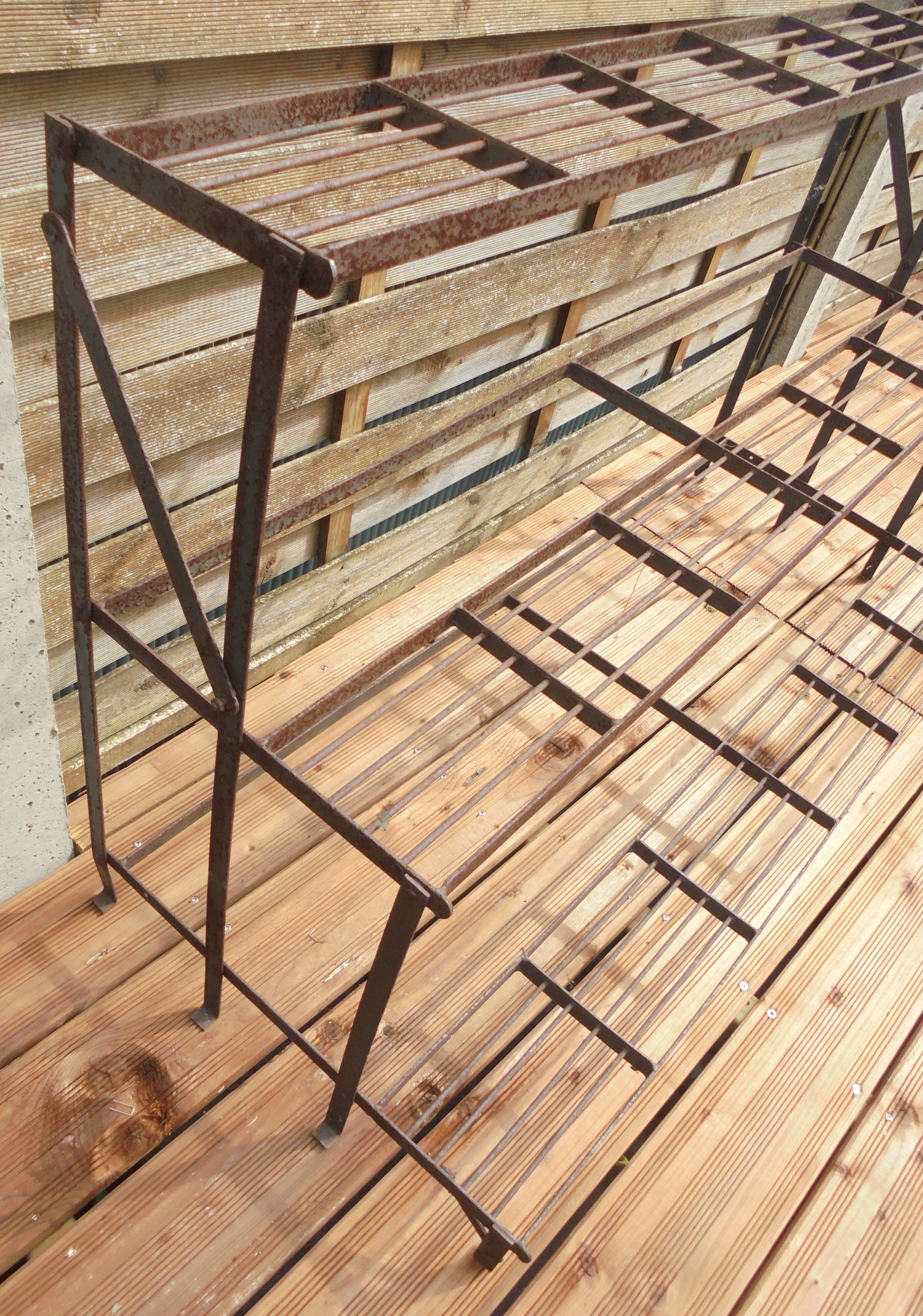 Old iron florist plant holder