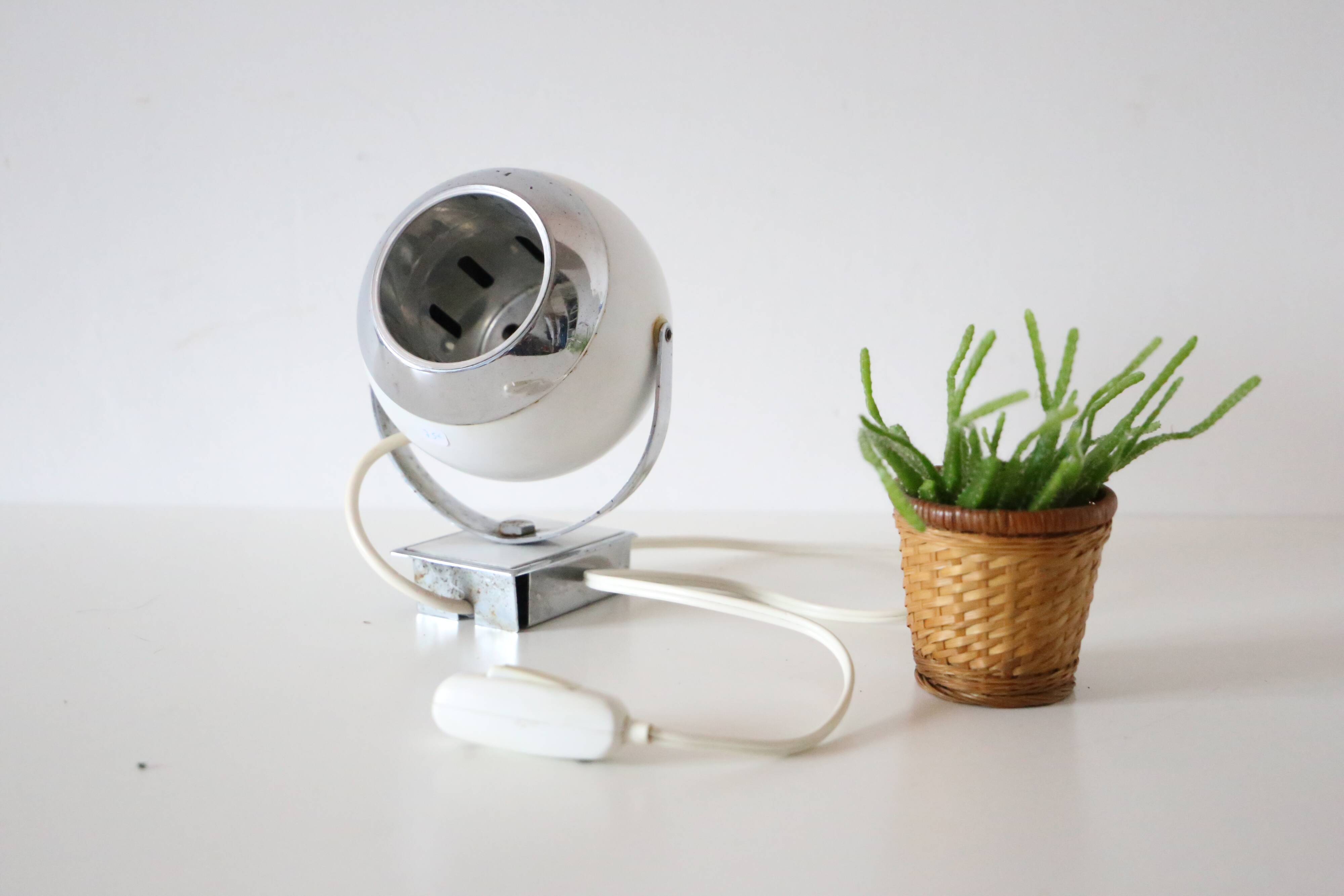 Eyes ball wall lamp, white, vintage 70s