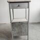 Secessionist furniture in marble and nickel-plated brass