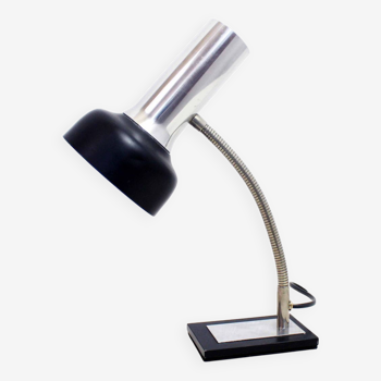 Lampe de bureau noir et chrome 1950