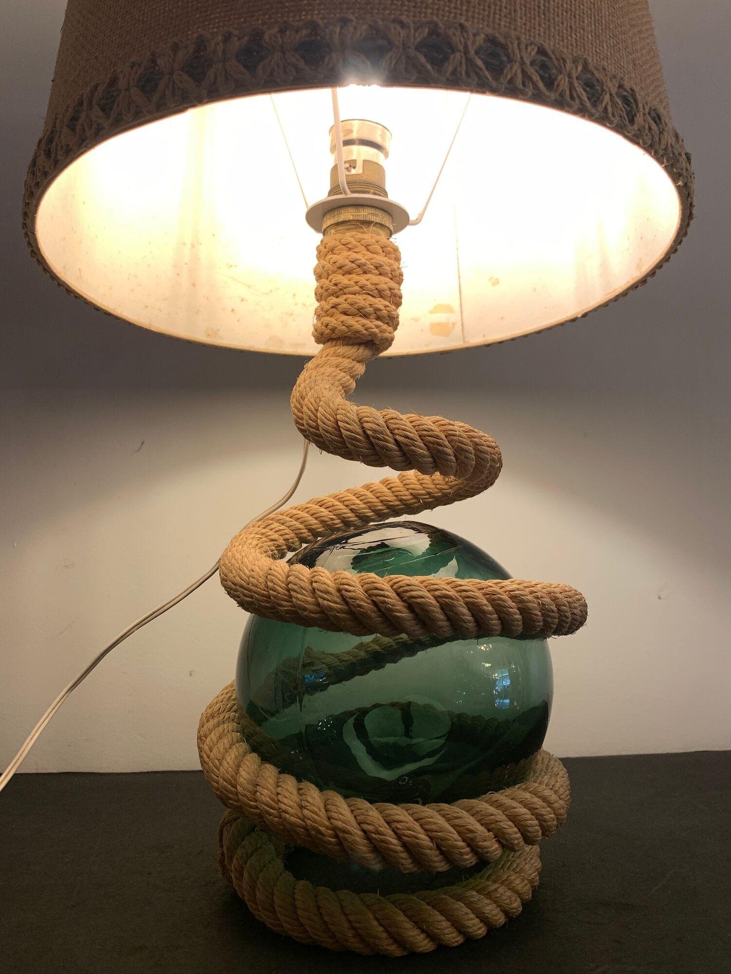 Rope lamp, handmade in the 70s