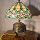lampe bronze et laiton art nouveau 1900  et un abat jour en pate de verre e