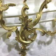Pair of sconces Bronze 3 lights Louis XV