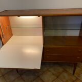 Buffet enfilade bright bar 60s 1960s Veneer Tech