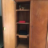 Vintage 3-doors cabinet with feet compass