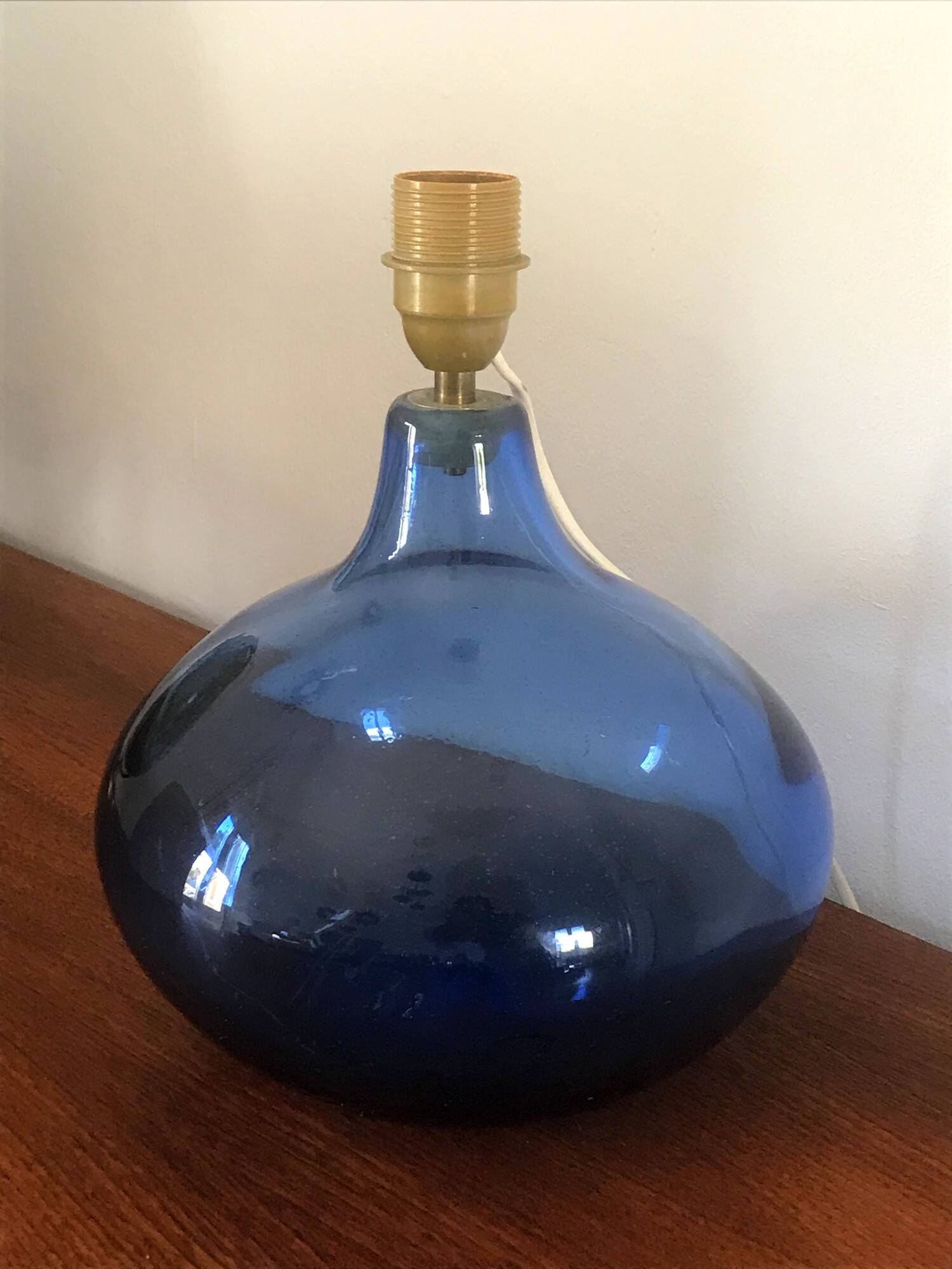 Vintage blown glass lamp from the 70s