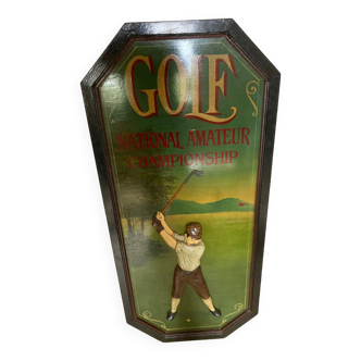Tableau 3D bois Golf