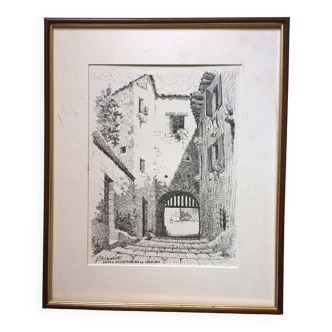 Ink drawing signed by J.Claramunt