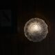 Vintage wall light in antique glass, round ceiling light 22 cm