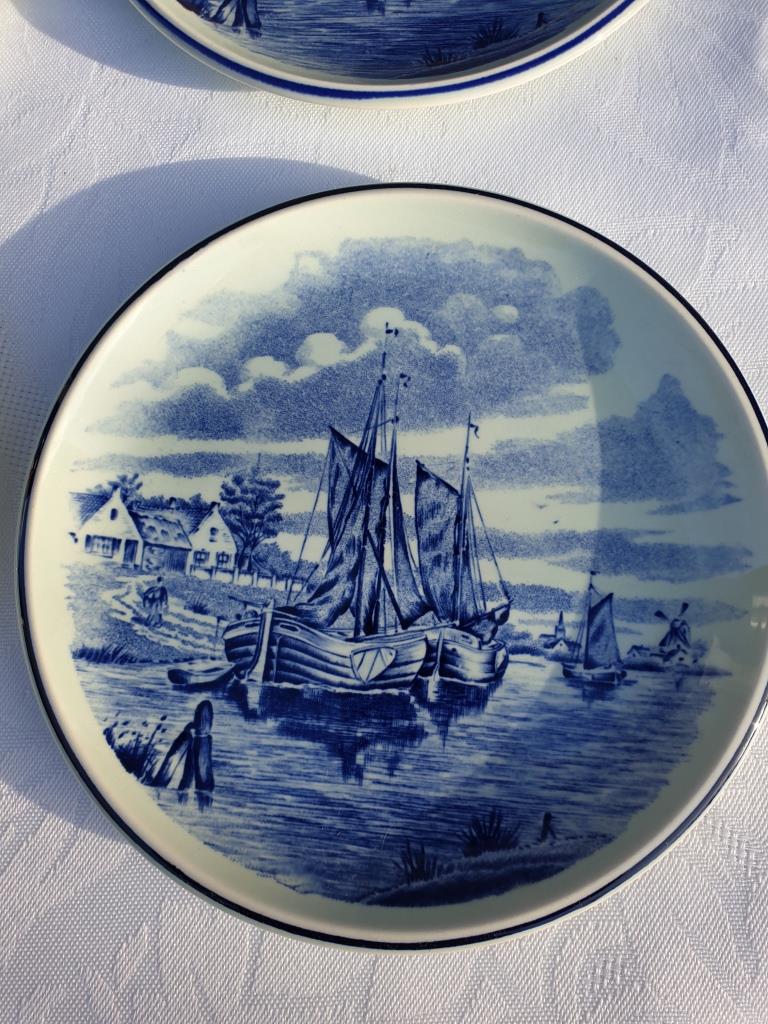 Set 6 plates Delfts for Royal Sphinx Holland by Boch Belgium