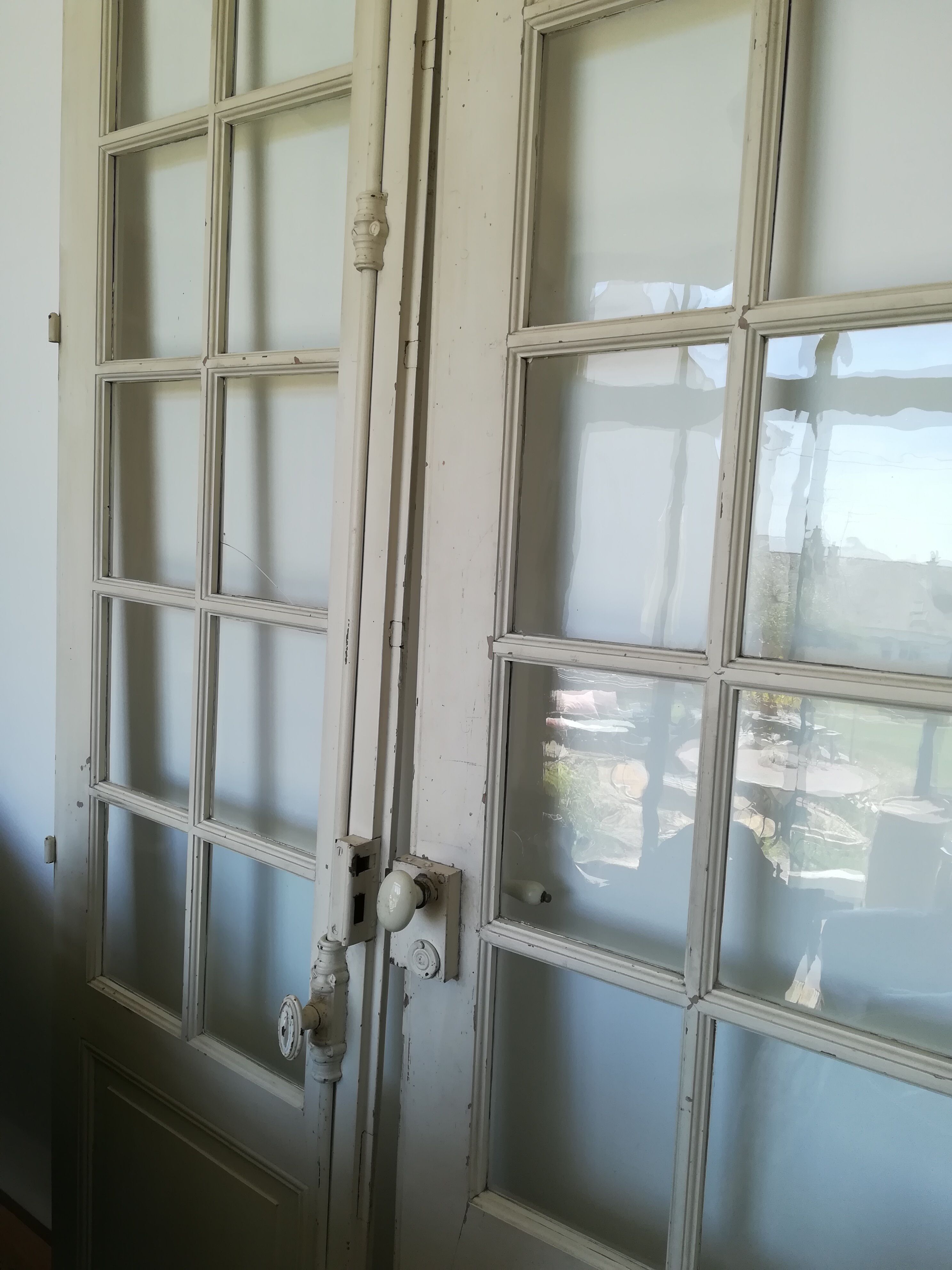 Pair of old glazed doors