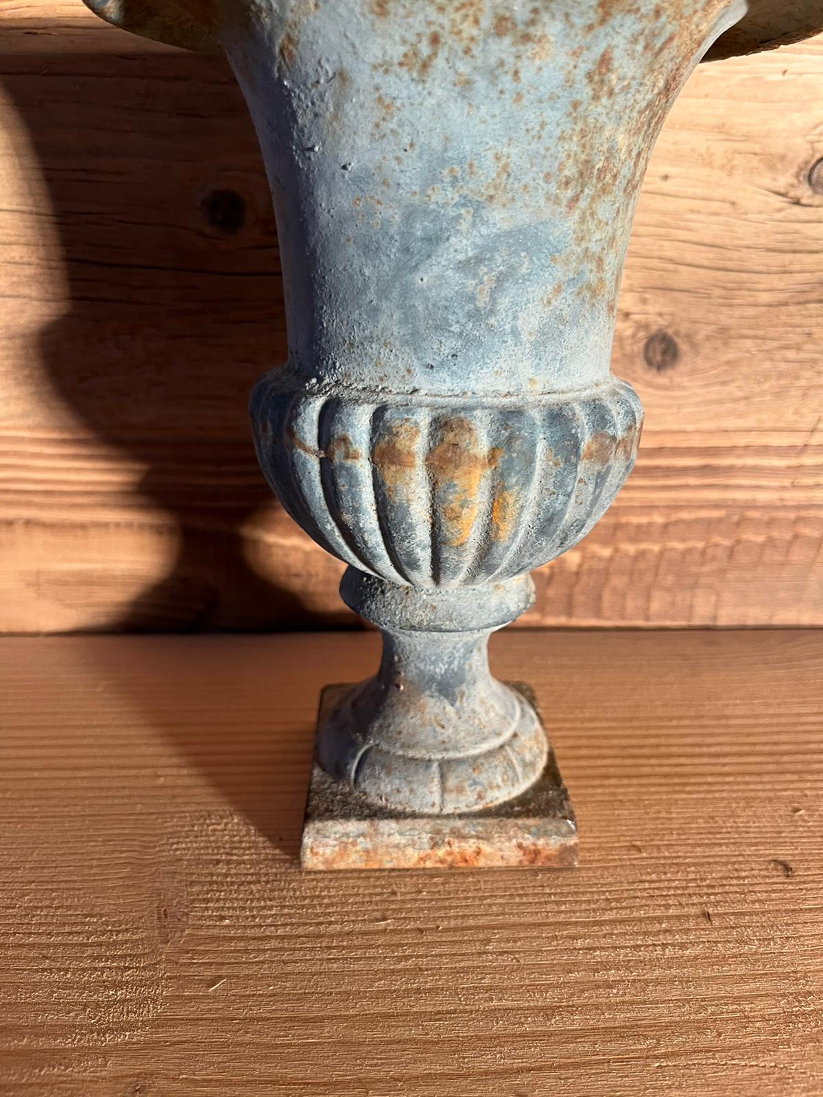 Old Medici vase in cast iron nineteenth century