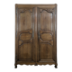 Solid oak wardrobe in Louis XV style