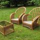 Rattan and vintage bamboo lounge