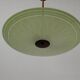 Art Deco ceiling light in green glass, 1940s, Germany
