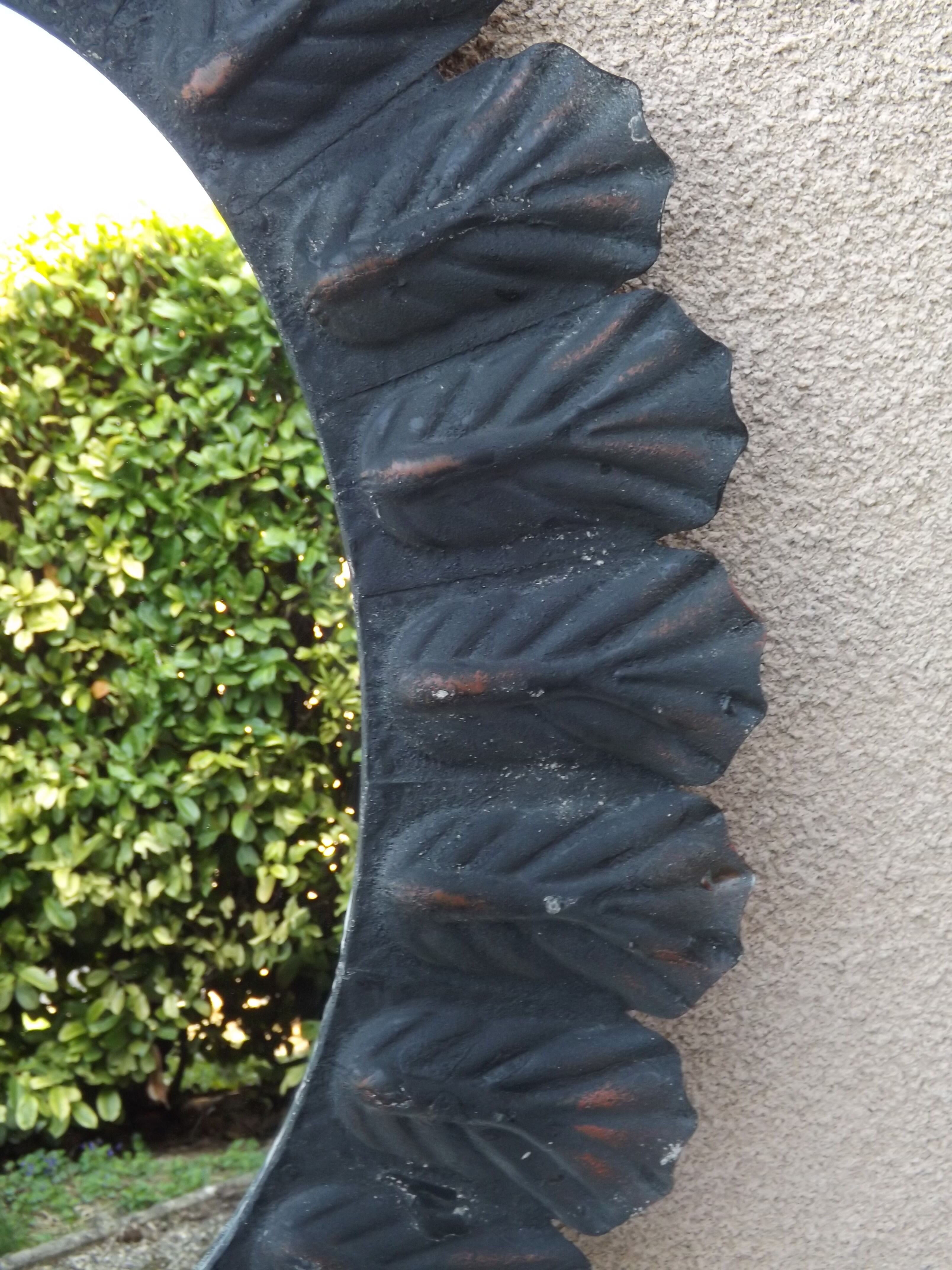 Mirror wrought iron old oval 92 cm x 72 cm