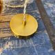 Vintage suspension lamp in electrified amber glass to nine