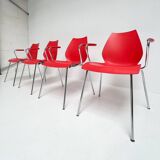 Set of 4 Maui Kartell chairs by Vico Magistretti, 1980s