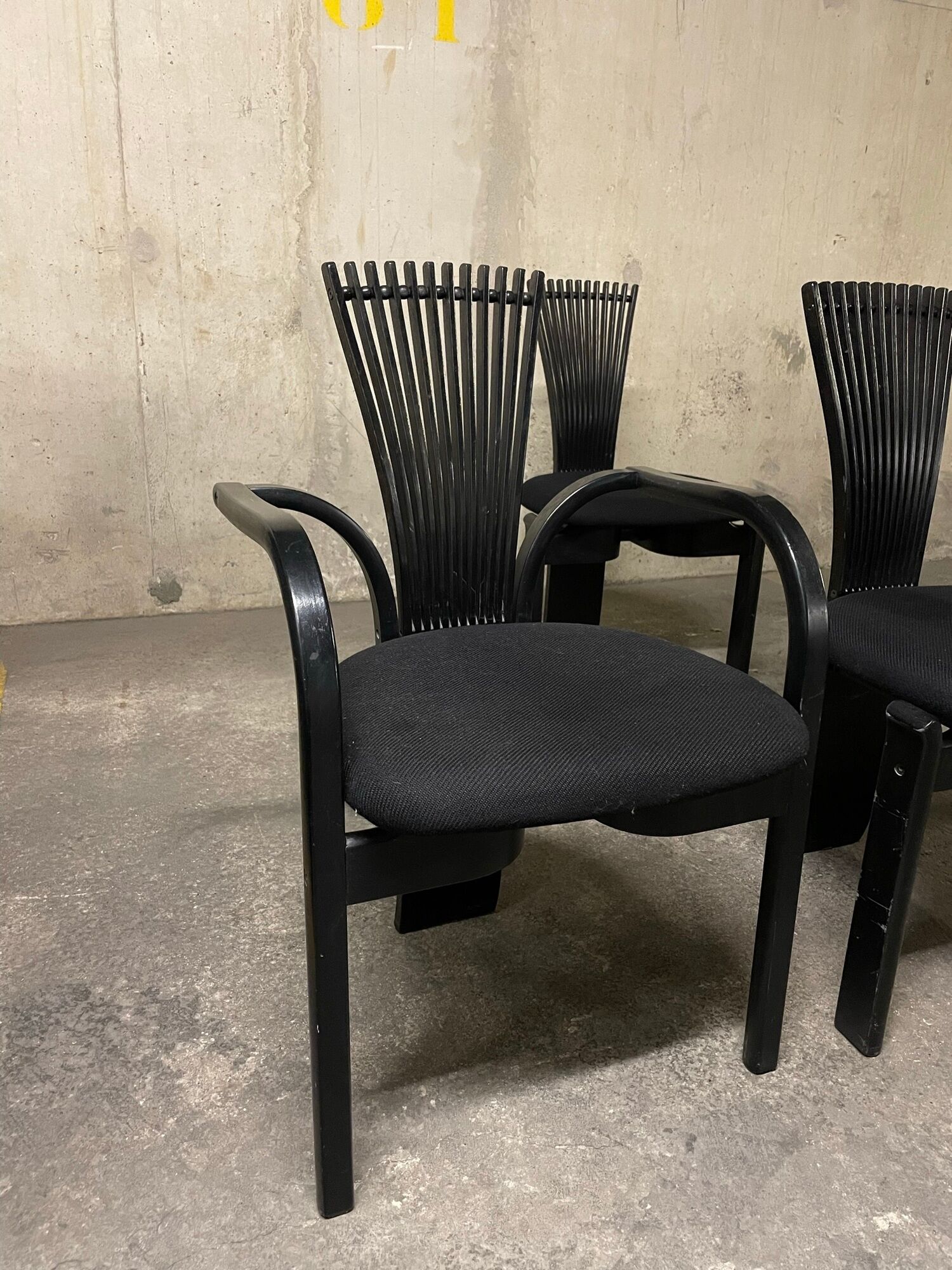 Set of 2 armchairs and 2 chairs "Totem", Torstein Nilsen, Westnofa 1980