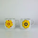 2 porcelain cups Tognana Italy seventies, flowers