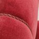 Ensemble de 4 chaises de salle à manger, bois de chêne, velours rouge cerise, années 1950, design danois