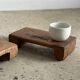Tabouret d'appoint en teck asiatique blond