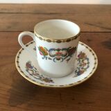 Service of 12 porcelain coffee cups, Raynaud, Limoges, 1950s.