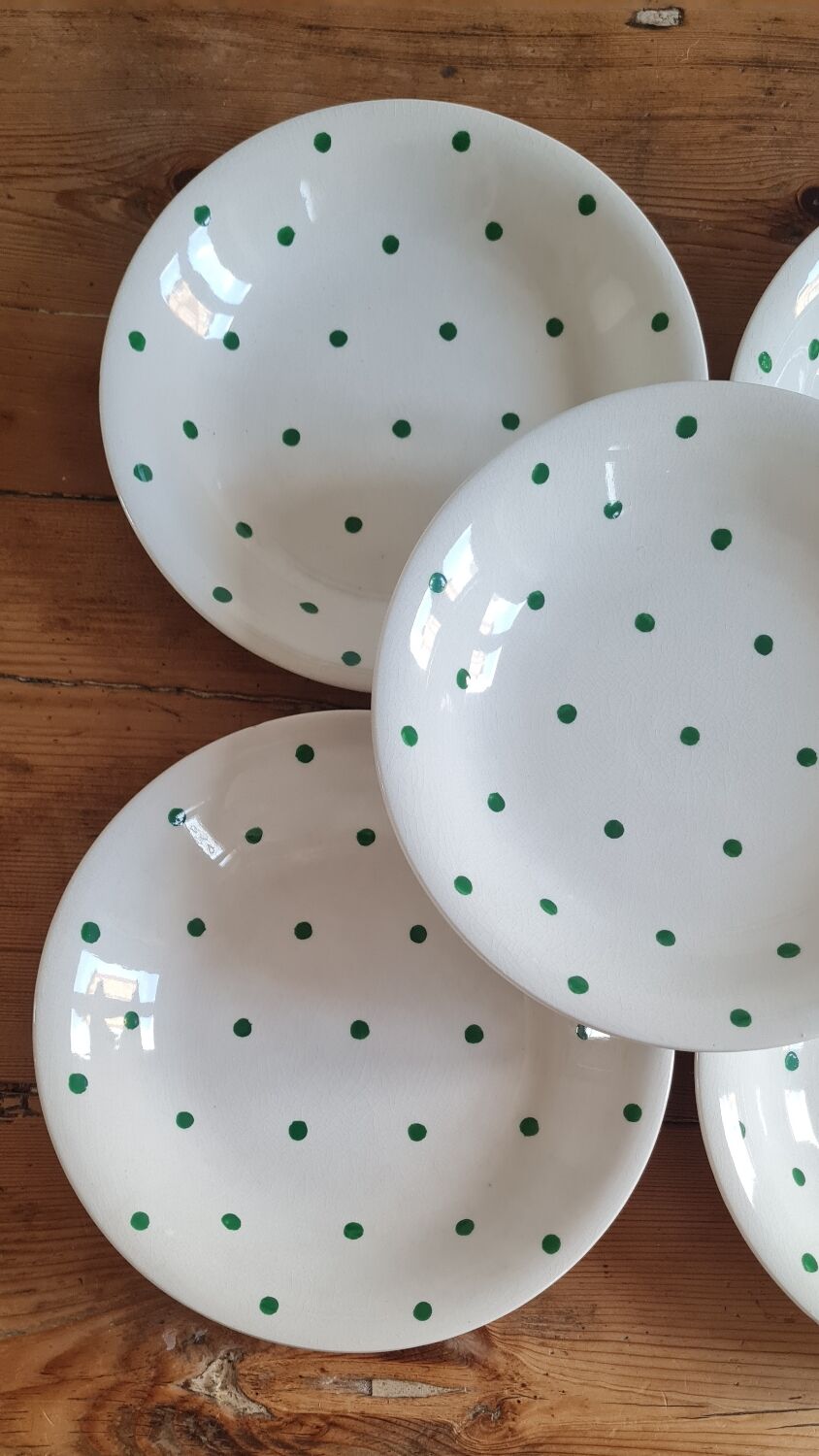Set de 10 assiettes plates longchamps vintage