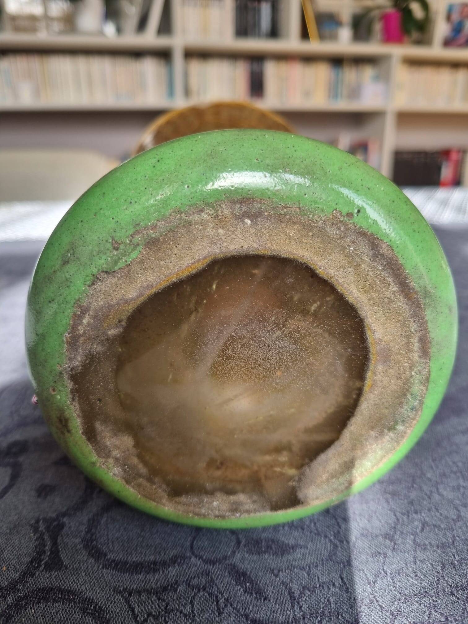 Charles Schneider - Vase "Sorrel Leaves" - signed with berlingot - 1920