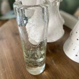 Vintage bubbled glass vase, 1970