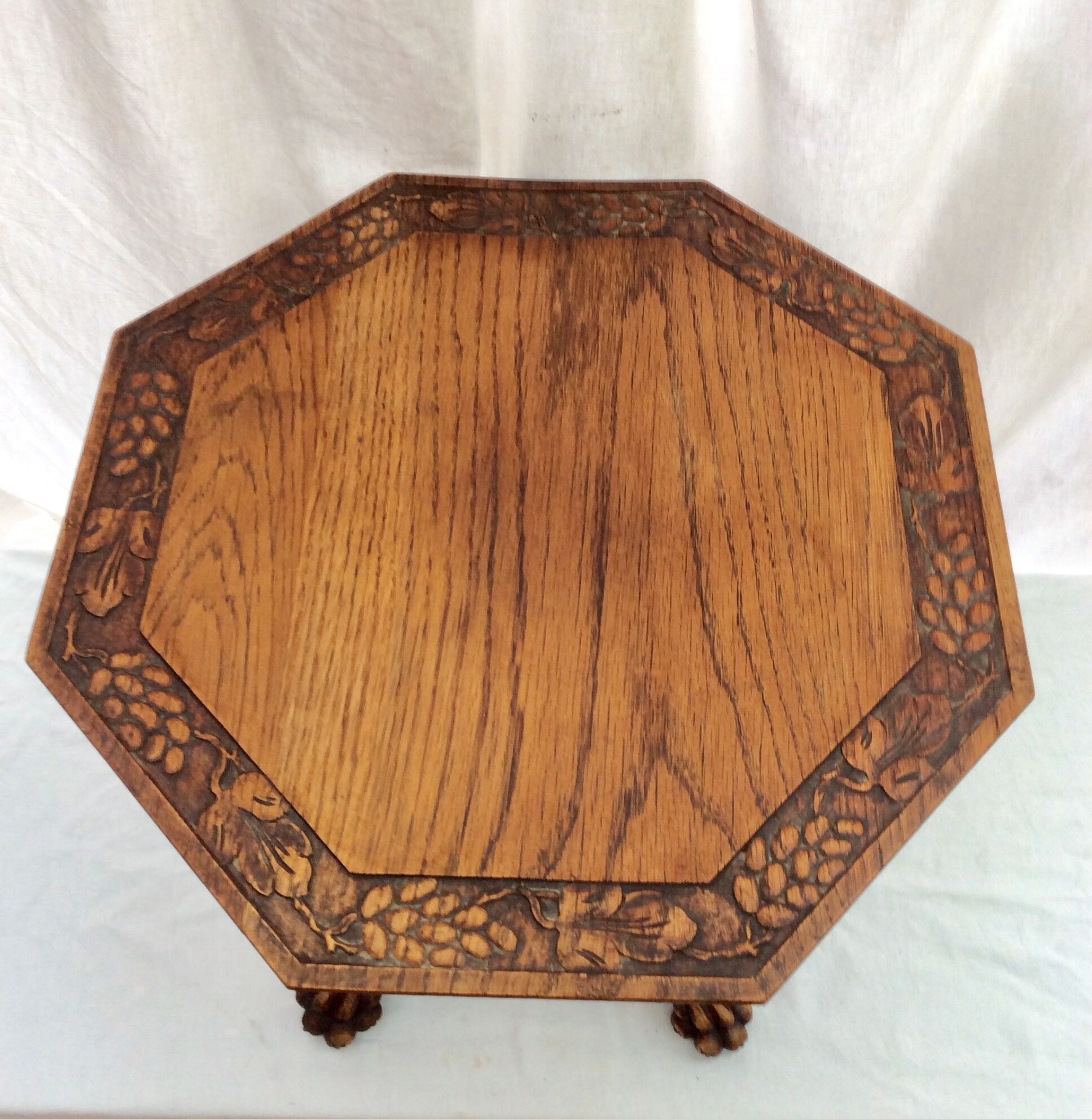 Old healer in carved solid oak