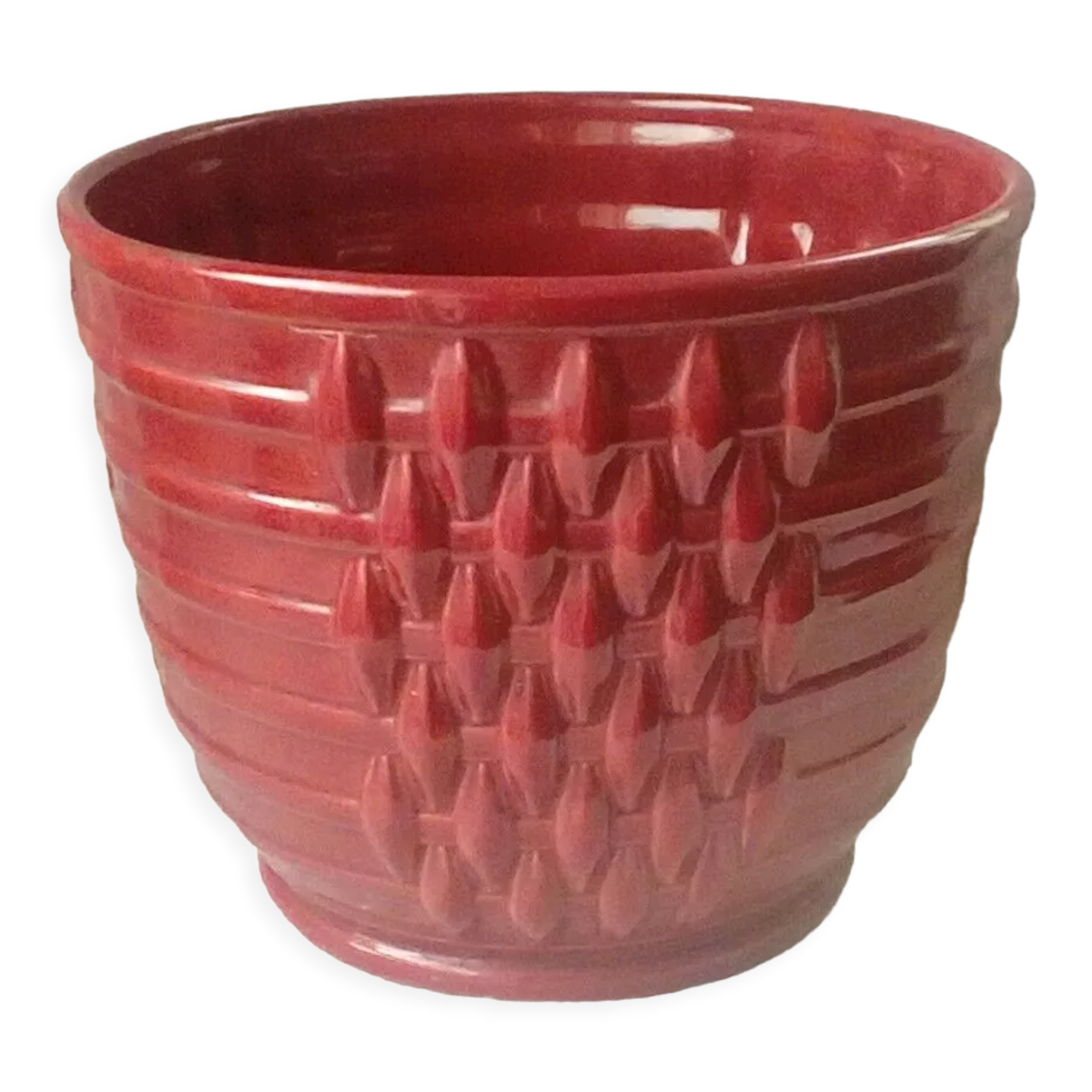 Tiled pot cover of St-Clement 1950s vintage