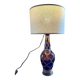 Vintage rattan glass lamp