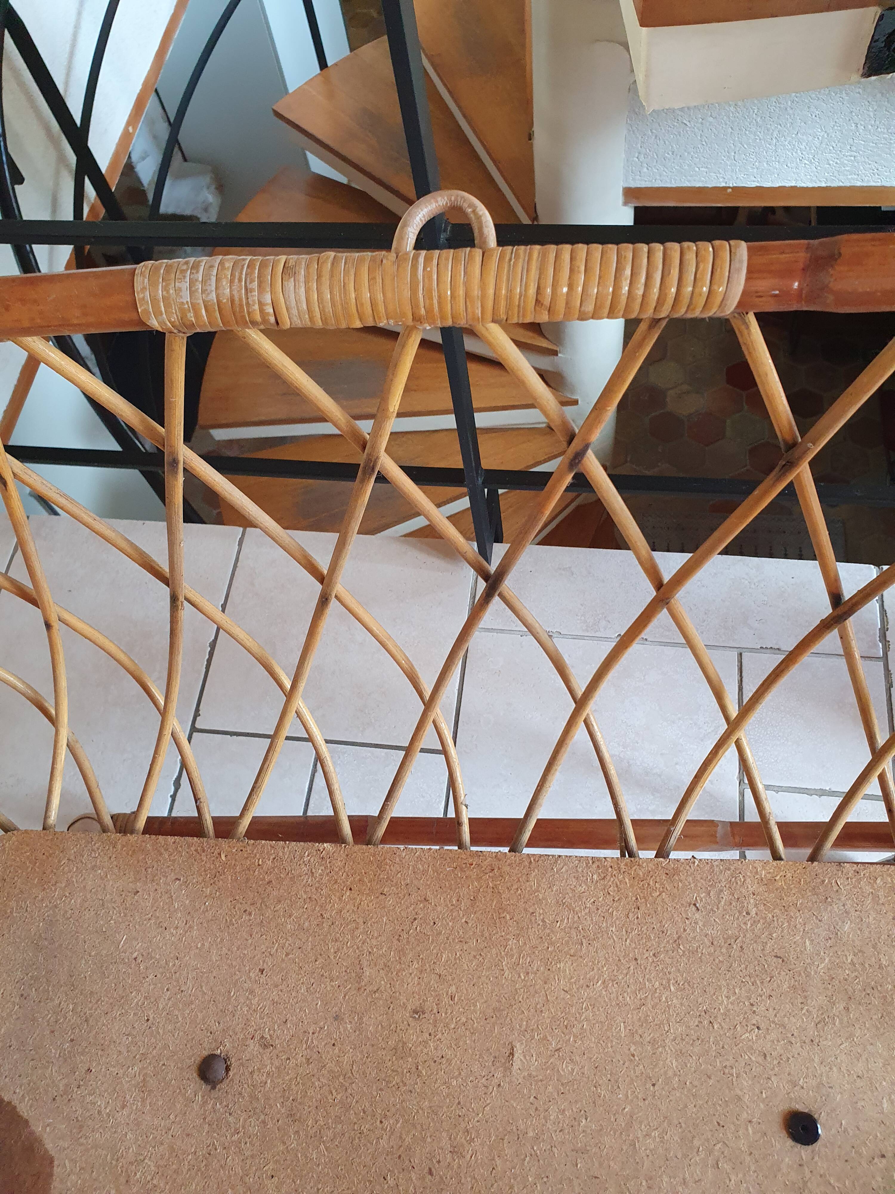 Vintage rattan crib