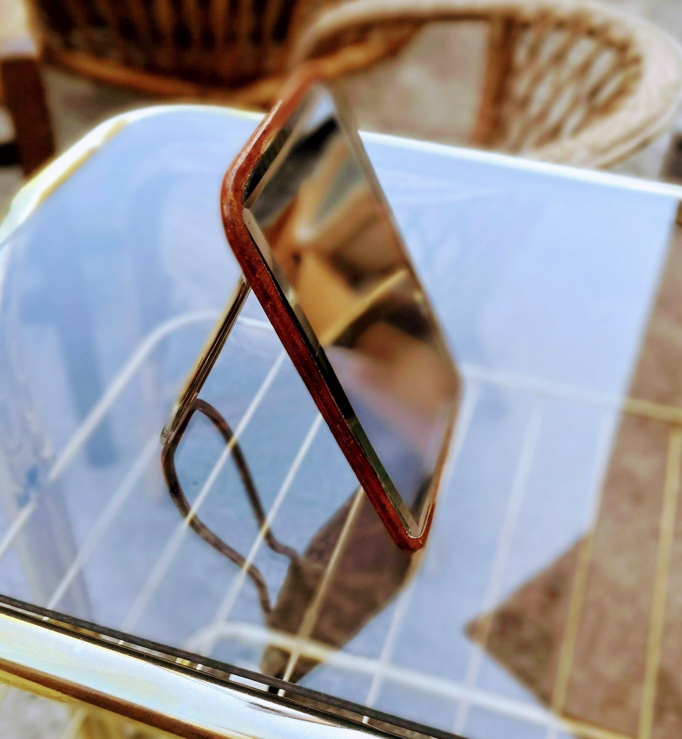 Mirror beveled barber 19x12cm