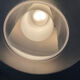 Suspension vintage en opaline et plexiglas