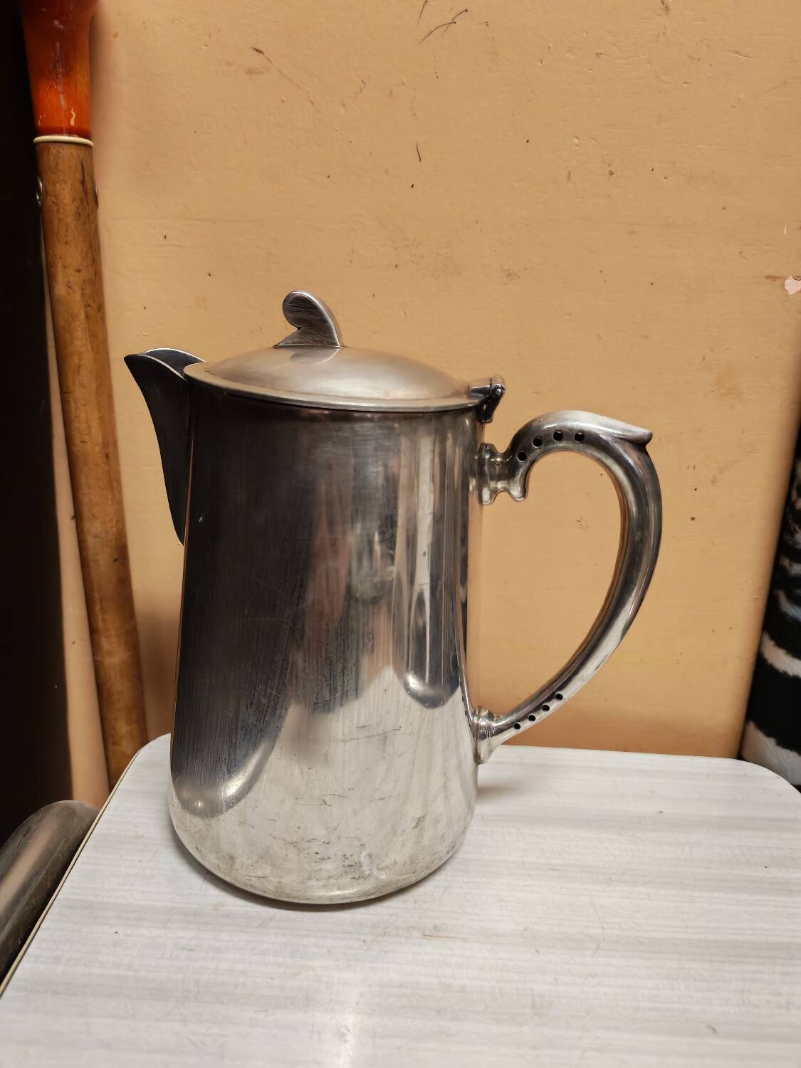 Silver-plated teapot and coffee pot