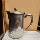 Théière, cafetière en métal argenté