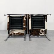 Pair of LC1 cow skin chairs by Le Corbusier for Cassina 1970