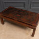 Chinese coffee table lacquer red background naturalistic décor twentieth